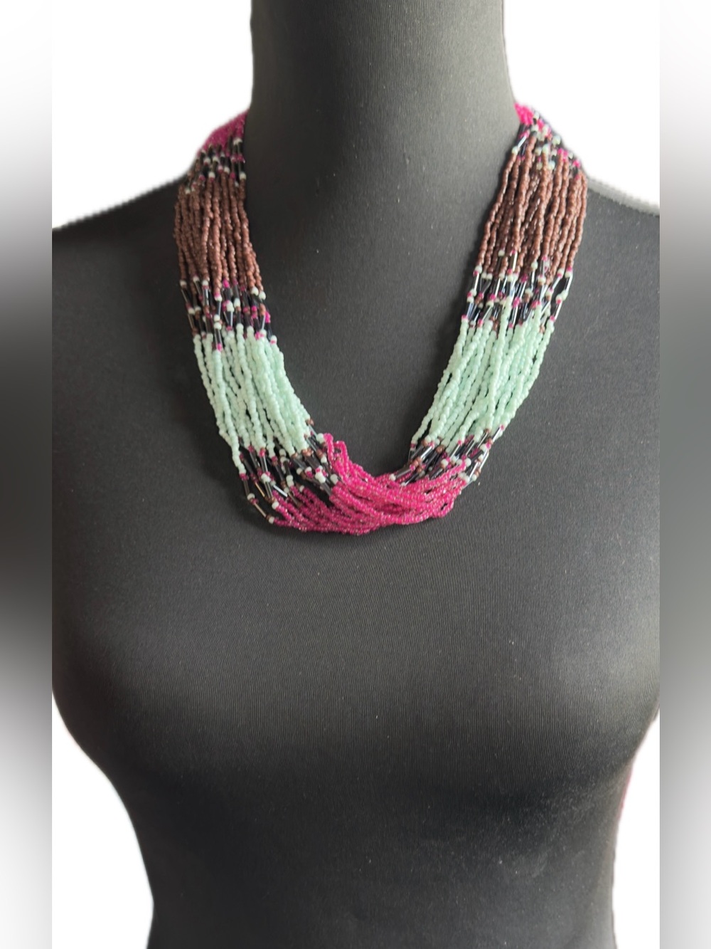 SHYANNE- TRI-Color Beaded Layered Necklace